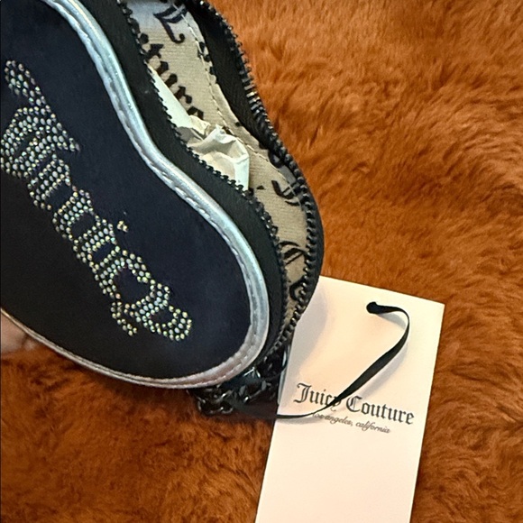 Juicy Couture Black and Silver Heart Wristlet - Picture 3 of 3